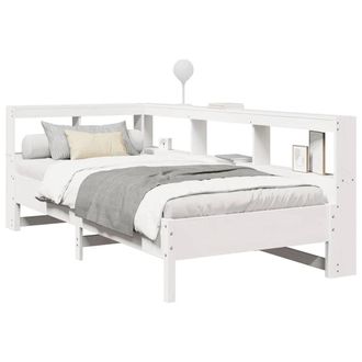 Berkfield Home Decorative Bookcase Bed without Mattress White 90x190 cm Solid Wo