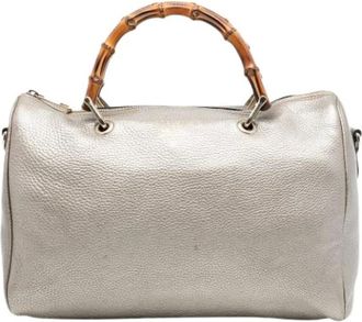 Gucci Pre-owned Handbags, female, Beige, Size: ONE SIZE Pre-owned Leather Handbag