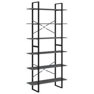 Berkfield Home High Cabinet Grey 100x30x210 cm Solid Pine Wood | Size: 100 x 30 x 210 cm