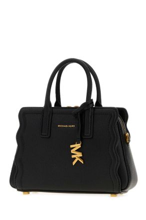 Michael Kors Womens Black Leather Leila Handbag Borse A Mano Bag