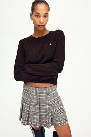 H&M Cable-knit Jumper in Dark Brown at Nordstrom, Size X-Small