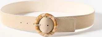 Anthropologie Alta Moda Suede Resin Belt