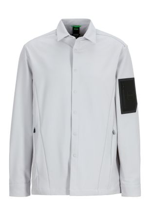 Boss Green by Hugo Boss Langarmhemd BOSS GREEN B EXPEDIT L, Herren, Gr. XXL, N-Gr, grau (light, pastel grau054), Web, Obermaterial: 100% Polyester, gestreift, relaxed fit, He