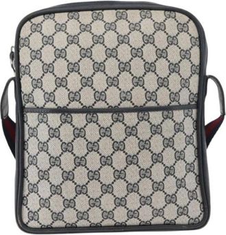 Gucci Vintage, unisex, Beige, ONE Size, Leer, Pre-owned Vintage Cross Body Bag