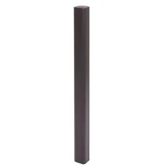 Hhg Hhg - Poste De Aluminio Sarthe Valla Wpc, Poste De Columna, Sistema Enchufable, 98cm, Antracita
