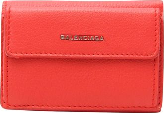 Balenciaga Essential Orange Leather Wallet (Pre-Owned)