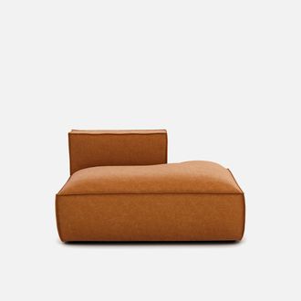 La Redoute Interieurs Loungebank, rechts, textuurfluweel, Seven