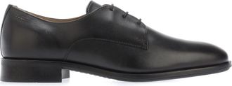 HUGO BOSS Mens Colby Derby Shoes in Black Leather - Size UK 6