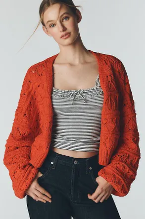 Maeve Chunky Tape Yarn Cardigan Sweater