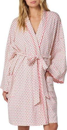 Bedhead Pajamas Blossom Geo Organic Cotton Short Robe at Nordstrom Rack, Size Small/medium
