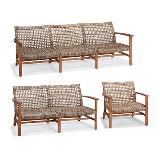 Frontgate Isola Tailored Furniture Covers - Seating, 3 pc. Loveseat Set, Sand - Frontgate