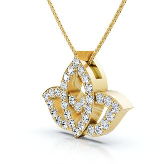 Pompeii3 1Ct Beverly Diamond Halo Bezel Pendant 14k Gold 18 Necklace Lab Grown