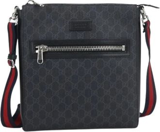 Gucci Pre-owned Cross Body Bags, male, Black, Size: ONE SIZE Pre-owned Vintage Shoulder Bag