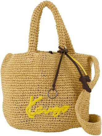 Kenzo Raffia Crossbody Bag Beige