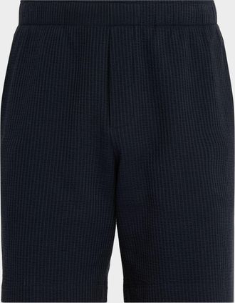 Vince Mens Seersucker Knit Stretch Cotton Pull-On Shorts