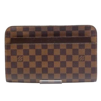Louis Vuitton Pre-owned Damier Clutch - Heren - Pre-owned - Bruin - Maat: ONE Size