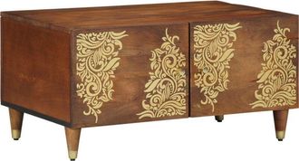 vidaXL Mesa De Caf&eacute; Marr&oacute;n Miel 80 X 50 X 40 Cm Madera Maciza De Mango Vidaxl