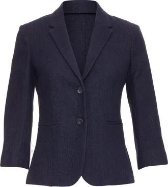 The Row virgin wool angora single breasted blazer
