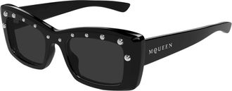 Alexander McQueen AM0526S 005 Womens Sunglasses Black Size 50 - Free RX Lenses - Free RX Lenses