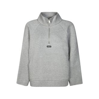 Rotate Scuba Half Zip Jacket - female - ROTATE Birger Christensen - Sweatshirts - Gray - XS - Sweatshirts & Hoodies