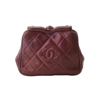 Chanel Pre-owned Leren Clutch - Dames - Pre-owned - Bruin - Maat: ONE Size Leer