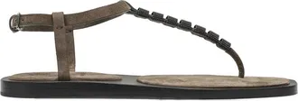 Brunello Cucinelli Beaded-strap Sandals