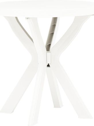 vidaXL Mesa Bistro Blanca Pl&aacute;stico &Oslash;70 Cm Vidaxl
