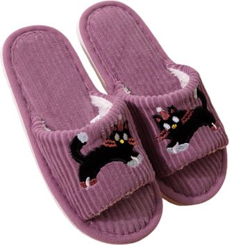 Generic Slippers Women Indoor Footwear With Adorable Cat Design Breathable Shoes For Cozy Home Comfort Anti Slip Moisture Wicking For Ladies Cozy Slippers For