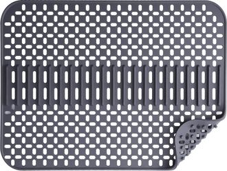 OEM Alfombrilla De Silicona Para Fregadero, 43 X 32 Cm, 1 Cm De Grosor, Apta Para Lavavajillas, Resistente Al Calor Y Antideslizante, Gris Oscuro