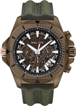 Police PEWGF0054502 Mens Electrical Watch - Brown - One Size