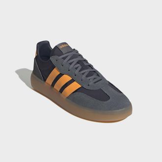adidas Sneaker ADIDAS SPORTSWEAR BARREDA DECODE, Herren, Gr. 38,5, legend ink, pure tangerine, onix, Leder, Textil, Schuhe Sneaker, inspiriert vom Design des