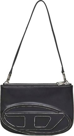 Diesel Zwarte Dubbele Rits Tas - Dames - Schoudertassen - Zwart - ONE Size - Tassen