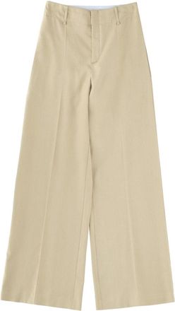 Alysi Neutrals Linen Blend Wide-Leg Pants
