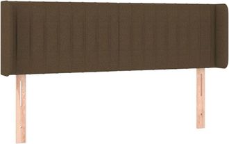 vidaXL Cabecero Con Led De Tela Marr&oacute;n Oscuro 147x16x78/88 Cm Vidaxl