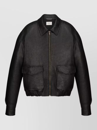 Saint Laurent leather short jacket