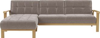 Sit&more Ecksofa »Billund L-Form« Armlehnen aus eichefarbigem Buchenholz, verschiedene Bezüge und Farben