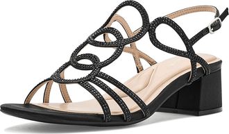 Easy Spirit Yana Womens Dress Sandals Black Satin : 7.5 W (D)
