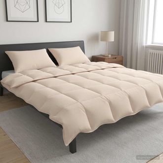 vidaXL Vidaxl Set Di Piumoni 2 Pz 260 X 220 Cm 250 Gsm Kapok Naturale Beige