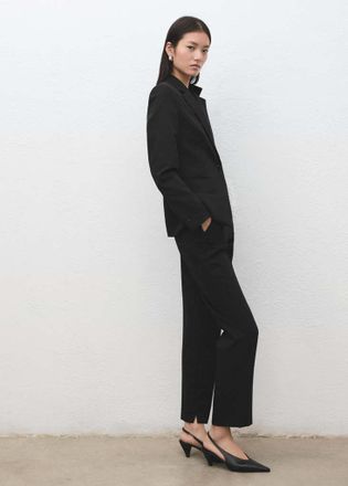 Mango Pantaloni diritti completo nero - Donna - 38 - MANGO