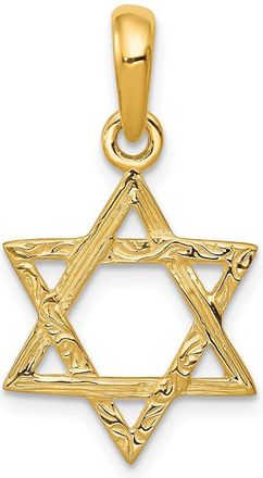 Diamond2Deal 14k Yellow Gold Star of David Pendant