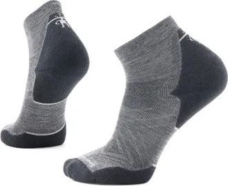 Smartwool Mens Performance Run Targeted Cushion Ankle Socks Gray M