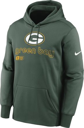 Nike Mens Green Bay Packers Mens Nike Therma NFL Pullover Hoodie in Green | NKAQ3EE7T-9YE