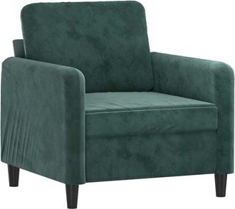 vidaXL Sill&oacute;n De Terciopelo Verde Oscuro 60 Cm Vidaxl