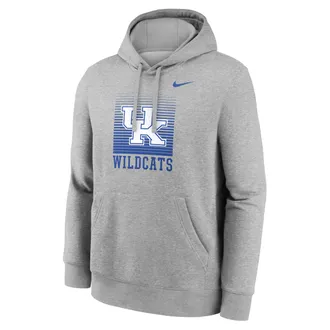 Nike Kentucky Primetime Nike Mens College Pullover Hoodie in Grey | NKDK06GNKY-JM7