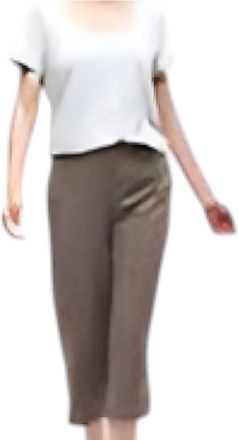 Indyeva Epesi Wide Leg Crop Pants In Brown