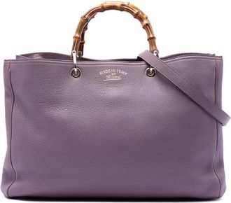 Gucci Pre-owned Gucci Large Calfskin Bamboo Shopper Satchel Ladies QIKFT972PFLGP4W8