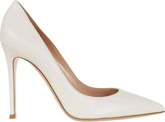 Gianvito Rossi 105 Nappa Pump - Dames - Pumps - Wit - 41 EU - Leer - Schoenen
