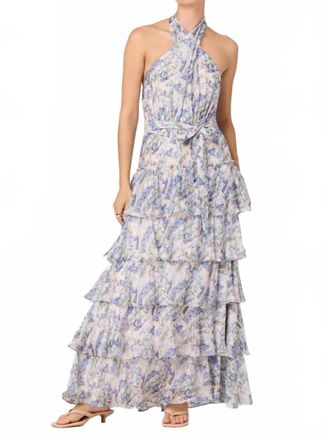 Astr Adamaris Dress In Blue Floral