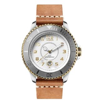 Ice Watch Quartz Watch He.lbn.sg.b.l.14 - Heren - Accessoires - Bruin - Maat: ONE Size Leer