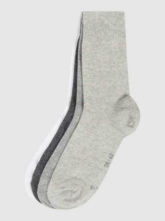 s.Oliver Red Label Socken mit elastischem Rippenb&uuml;ndchen im 6er-Pack in Mittelgrau Melange, Gr&ouml;&szlig;e 39-42